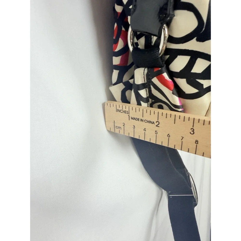 Coach Poppy Daisy Graffiti Backpack Floral Satin Black White Pink Travel Casual